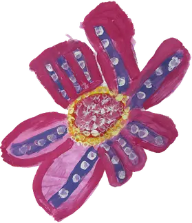 Painted flower